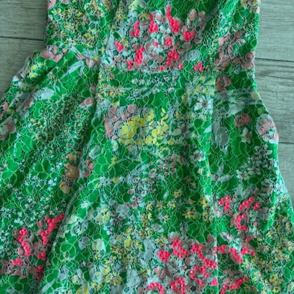 Maeve Anthropologie Size 2 Lace Sequin Lined Floral Special Occasion Dress - Picture 3 of 6